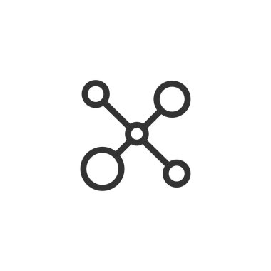 Molekül simgesi. Bilim sembolü modern, basit, vektör, web sitesi tasarımı için simge, mobil uygulama, ui. Vektör İllüstrasyonu