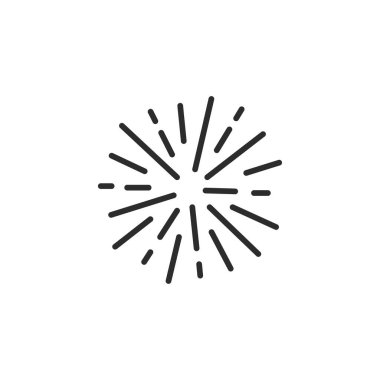 Havai fişek ikonu. Vektör İllüstrasyonu