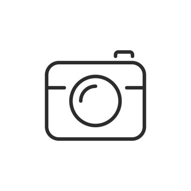 Fotoğraf Kamerası Simgesi. Vektör İllüstrasyonu