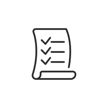 Kontrol listesi simgesi. vektör illüstrasyonu