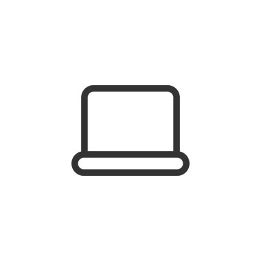 Dizüstü bilgisayar simgesi. Bilgisayar sembolü modern, basit, vektör, web sitesi tasarımı için simge, mobil uygulama, ui. Vektör İllüstrasyonu
