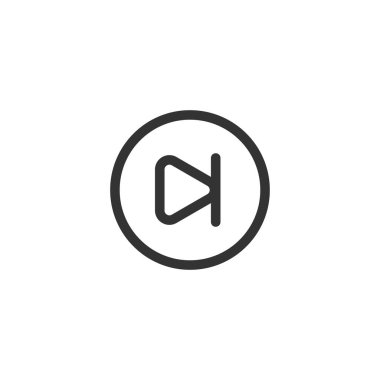 İleri düğme simgesi. Web sitesi tasarımı için modern, basit, vektör, simge, mobil uygulama, ui. Vektör İllüstrasyonu