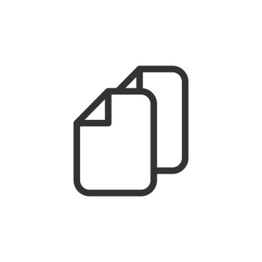 Dosya simgesi. Web sitesi tasarımı için sembol, basit, vektör, simge kopyala, mobil uygulama, ui. Vektör İllüstrasyonu