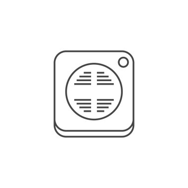 Duman sensörü simgesi. Web sitesi tasarımı için modern, basit, vektör, simge, mobil uygulama, ui. Vektör İllüstrasyonu