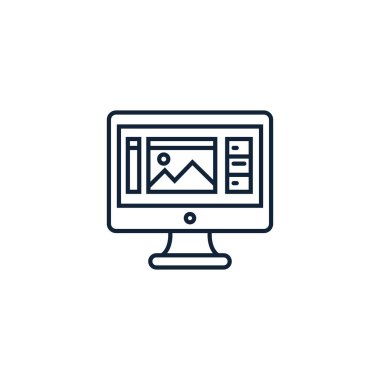 Kablo çerçeve simgesi. Web sitesi tasarımı için modern, basit, vektör simgesi, mobil uygulama, ui. Vektör İllüstrasyonu