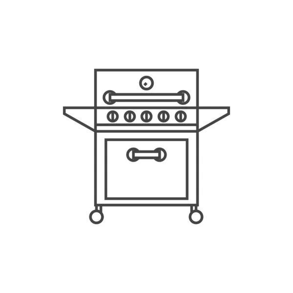 Icono Del Horno Equipo Cocina Símbolo Moderno Simple Vector Icono — Archivo Imágenes Vectoriales