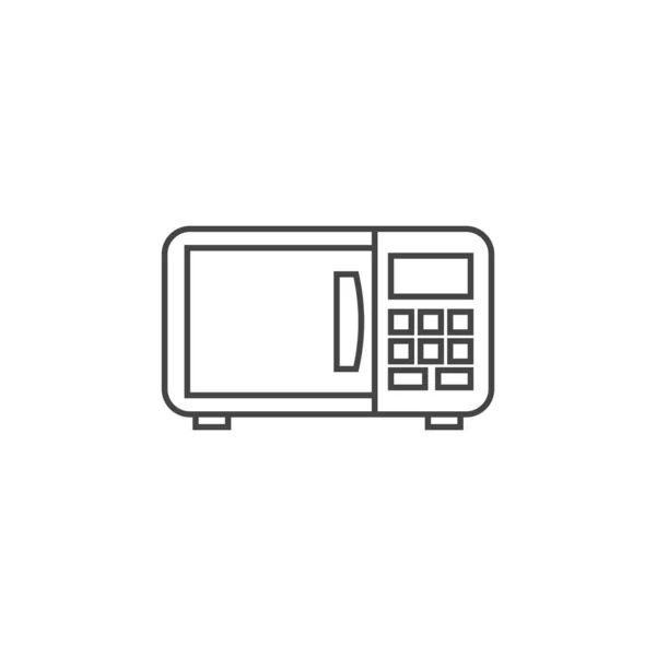 Icono Microondas Equipo Cocina Símbolo Moderno Simple Vector Icono Para — Archivo Imágenes Vectoriales