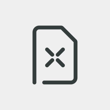 Arkaplandan dosya simgesini sil. Web sitesi tasarımı için modern, basit, vektör, simge, mobil uygulama, ui. Vektör İllüstrasyonu