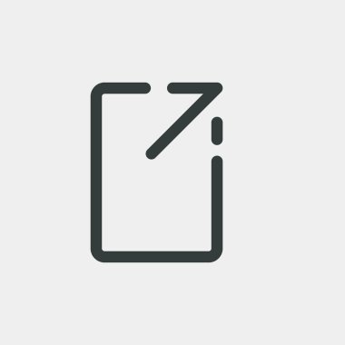 Arkaplanda dosya simgesi izole edildi. Web sitesi tasarımı için modern, basit, vektör, simge, mobil uygulama, ui. Vektör İllüstrasyonu