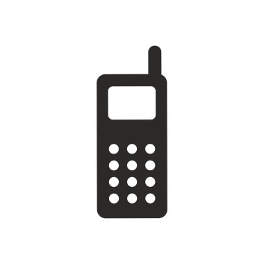 Klasik cep telefonu ikonu. Cep telefonu sembolü modern, basit, vektör, web sitesi tasarımı için simge, mobil uygulama, ui. Vektör İllüstrasyonu