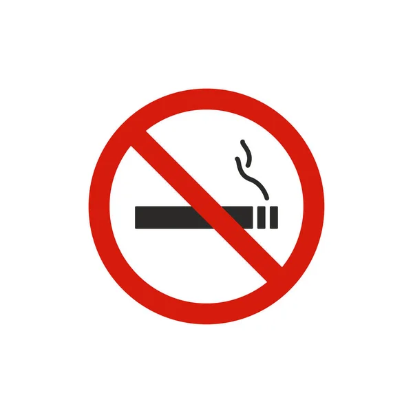 Smoking Sign Prohibition Symbol Modern Simple Vector Icon Website Design — Stock Vector