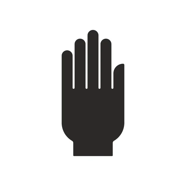 Handteken Geïsoleerd Witte Achtergrond Stop Symbool Eenvoudig Vlakke Vector Pictogram — Stockvector