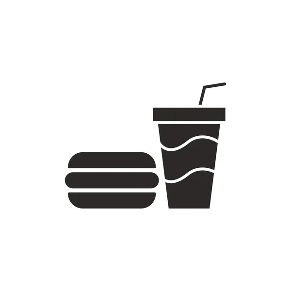 Burger Menü Symbol Fast Food Symbol Modern Einfach Vektor Symbol — Stockvektor