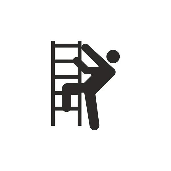 Die Leiter Erklimmen Mann Silhouette Symbol Modern Einfach Vektor Symbol — Stockvektor