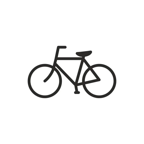 Sinal Bicicleta Isolado Fundo Branco Símbolo Bicicleta Simples Vetor Liso —  Vetores de Stock