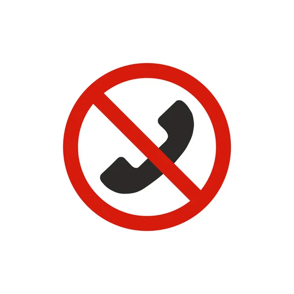 Telefon Işareti Yok Çki Yasağı Sembolü Modern Basit Vektör Web — Stok Vektör