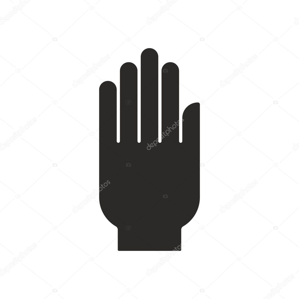 Hand Sign Isolated On White Background. Stop Symbol Simple, Flat Vector, Icon You Can Use Your Website Design, Mobile App Or Industrial Design. Vector Illustration