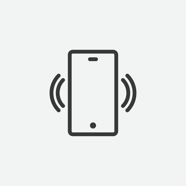 Ícone Telefone Zumbido Isolado Fundo Gadget Símbolo Moderno Simples Vetor — Vetor de Stock
