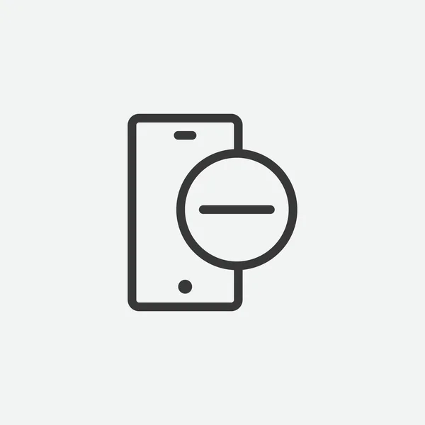 Eliminar Icono Aislado Fondo Smartphone Símbolo Moderno Simple Vector Icono — Vector de stock