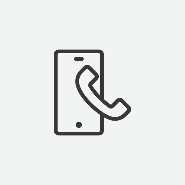 Telefoon Pictogram Geïsoleerd Achtergrond Smartphone Symbool Modern Eenvoudig Vector Icoon — Stockvector