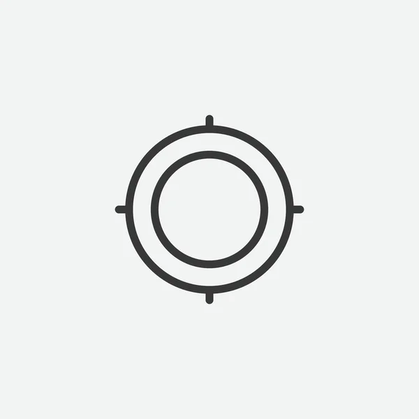 Punkt Symbol Isoliert Auf Dem Hintergrund Ziel Symbol Modern Einfach — Stockvektor