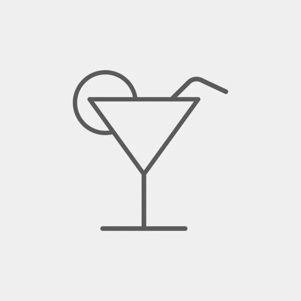 Cocktail Ikon Isolerad Bakgrunden Dryckessymbol Modern Enkel Vektor Ikon För — Stock vektor