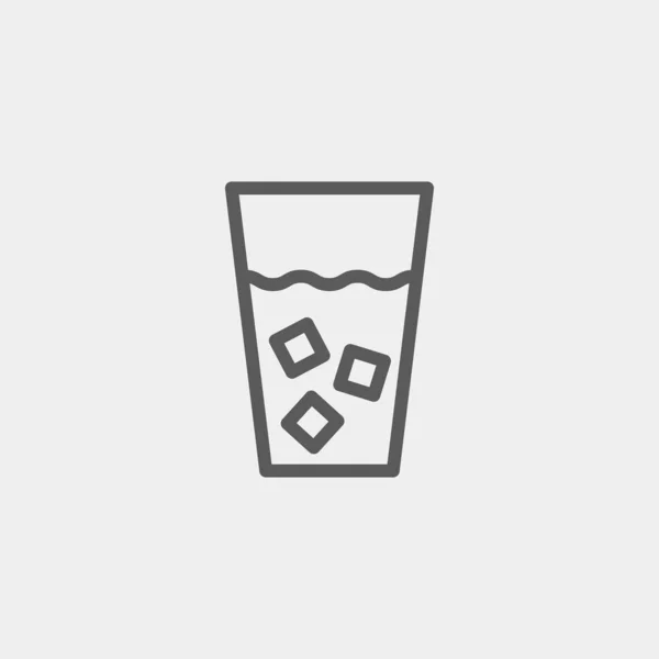 背景上孤立的冰块图标饮料 喝象征现代 图标网站设计 移动应用 病媒图解 — 图库矢量图片