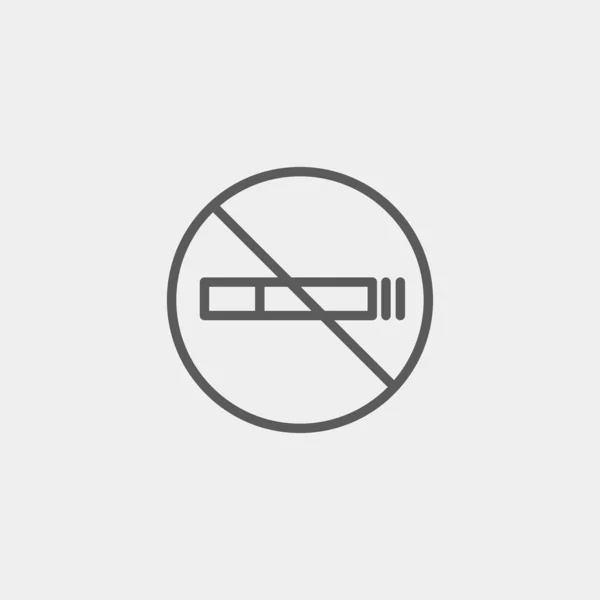 Fumar Icono Aislado Fondo Símbolo Prohibido Moderno Simple Vector Icono — Vector de stock