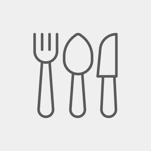 Fork Spoon Knife Icon Isolated Background Restaurant Symbol Modern Simple — Stock Vector