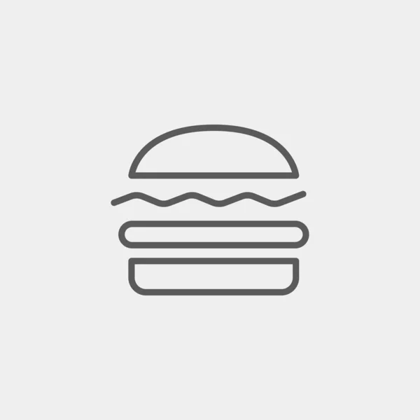 Burger Ikon Elszigetelt Háttérben Fast Food Szimbólum Modern Egyszerű Vektor — Stock Vector