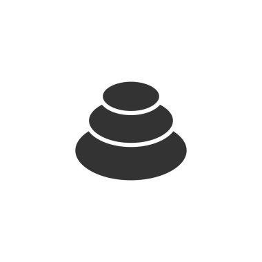 Yığılmış taşlar simgesi. Spa sembolü modern, basit, vektör, web sitesi tasarımı için simge, mobil uygulama, ui. Vektör İllüstrasyonu