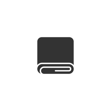 Katlanmış havlu ikonu. Spa havlusu sembolü modern, basit, vektör, web sitesi tasarımı için simge, mobil uygulama, ui. Vektör İllüstrasyonu