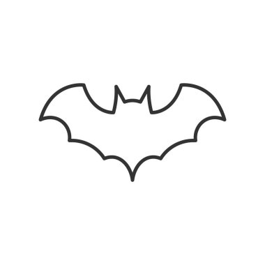 Beyaz arkaplanda yarasa simgesi izole edildi. Korku sembolü modern, basit, vektör, web sitesi tasarımı için simge, mobil uygulama, ui. Vektör İllüstrasyonu
