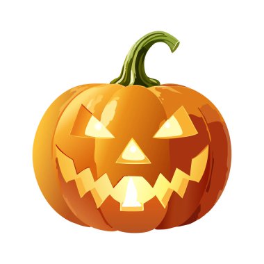 Scary jack-o-lantern pumpkin vector illustration