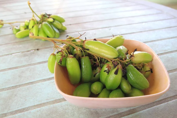 Bilimbi Αγγούρι Δεντροφύκη Averrhoa Bilimbi Στο Τραπέζι Ταϊλάνδη — Φωτογραφία Αρχείου