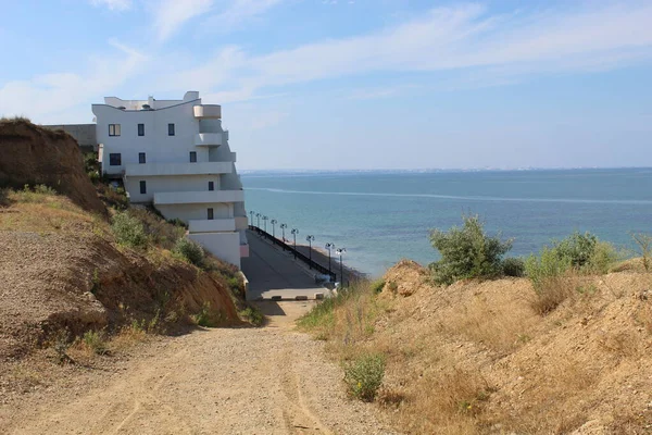 Hotel Crimeia Costa Mar Negro Dia Verão — Fotografia de Stock