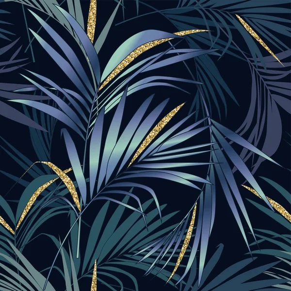 Feuilles Tropicales Motif Sans Couture Pour Vos Projets — Image vectorielle