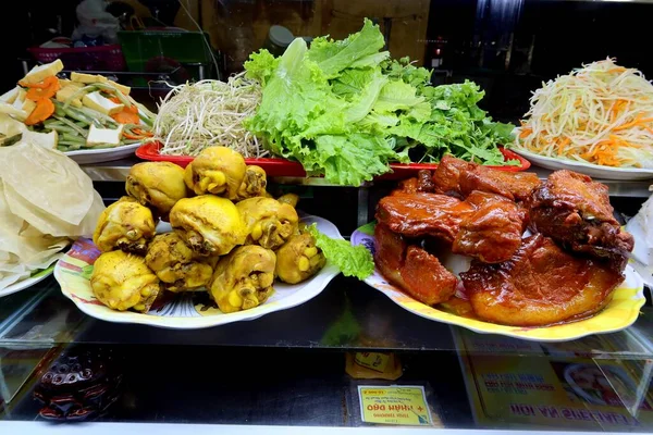 Cho Hoi Yemek Bir Yerel Pazar Hoi Etnam — Stok fotoğraf