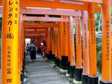 Kyoto, Japonya, 15 Temmuz 2016: Fushimi Inari Taisha Tapınağı, Kyoto. Japonya