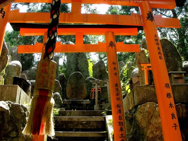 2016 Kyoto July 2016 Fuskimi Inari Taisha Temple — 스톡 사진
