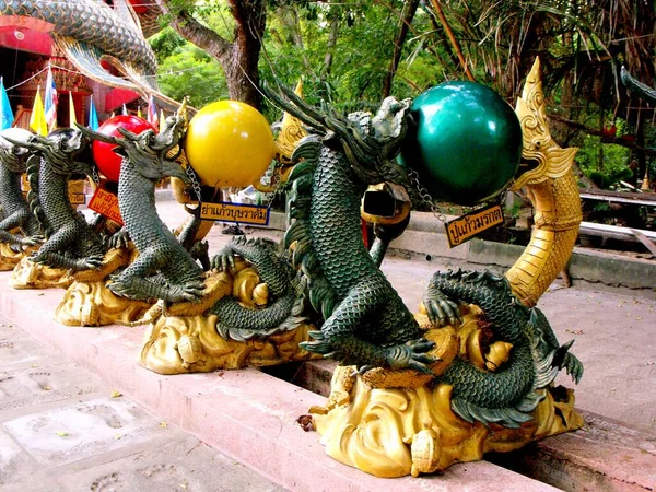 Wat Sam Phran Temple Nakhon Pathom Thailand November 2015 Skulptur — Stockfoto