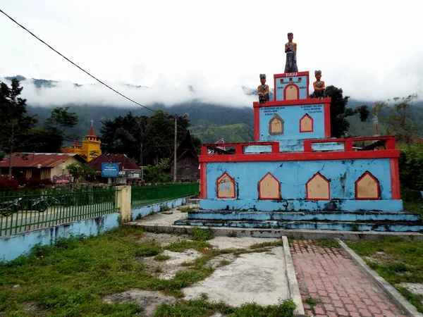 Pulau Samosir Jezioro Toba Sumatra Indonezja Stycznia 2018 Grobowce Starożytnych — Zdjęcie stockowe