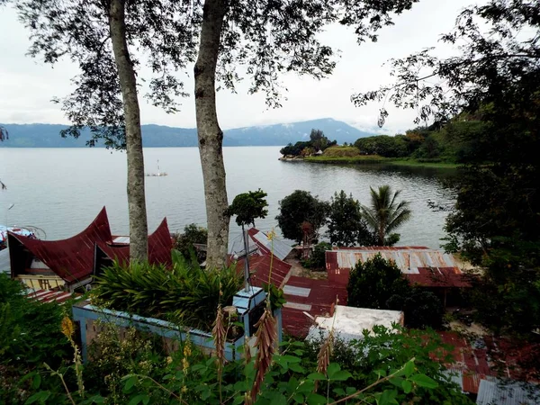 Pulau Samosir Lake Toba Sumatra Indonesia January 2018 Catholic Tomb — Stock Photo, Image