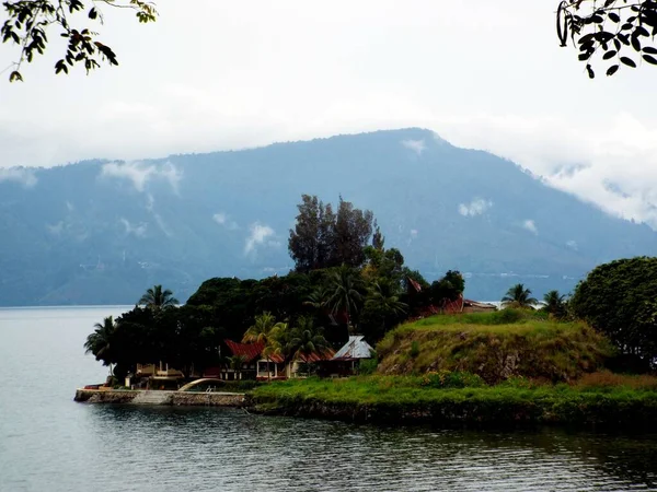 Pulau Samosir Lake Toba Sumatra Indonesia Січня 2018 Маленьке Село — стокове фото