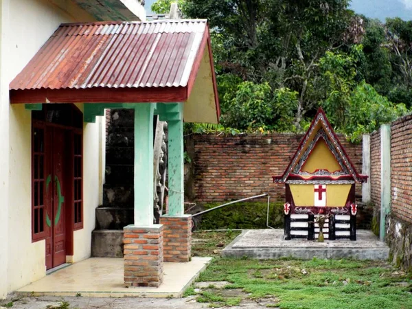 Pulau Samosir Lake Toba Sumatra Indonesia January 2018 Grave Entrance — Stock Photo, Image