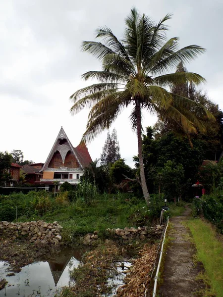 Pulau Samosir Lake Toba Sumatra Indonesia January 2018 Traditional Wooden — Stock Photo, Image