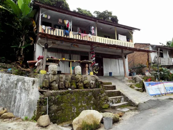 Pulau Samosir Lake Toba Sumatra Ινδονησία Ιανουαρίου 2018 Πέτρινα Γλυπτά — Φωτογραφία Αρχείου