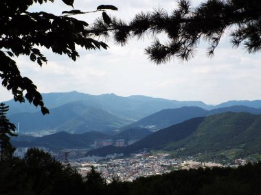 Gimhae, Busan, Güney Kore, 3 Eylül 2017: Gimhae Dağı, Busan, Güney Kore