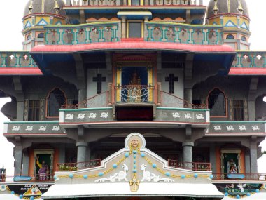 Medan, Sumatra, Endonezya, 9 Ocak 2018: Graha Maria Annai Velangkanni Kilisesi. Indomogul tarzı kilise, Sağlık Bakanımız Medan 'a adanmıştır. Endonezya.