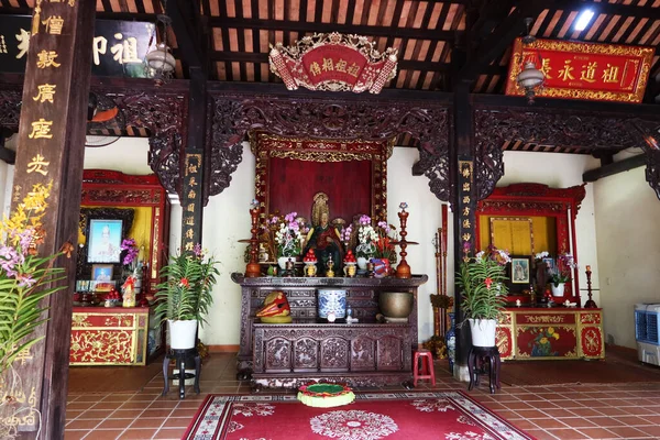 Hoi Vietnam Février 2020 Autel Dans Une Des Pièces Temple — Photo